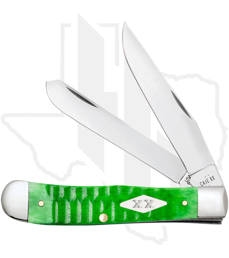 W.R. Case Trapper 11440 - Bright Green Bone, Gator Jig (6254 SS