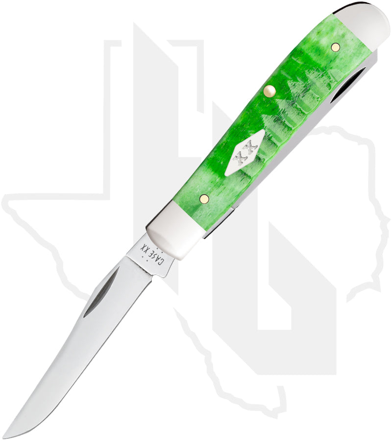 W.R. Case Mini Trapper 11441 - Bright Green Bone, Gator Jig (6207 SS)