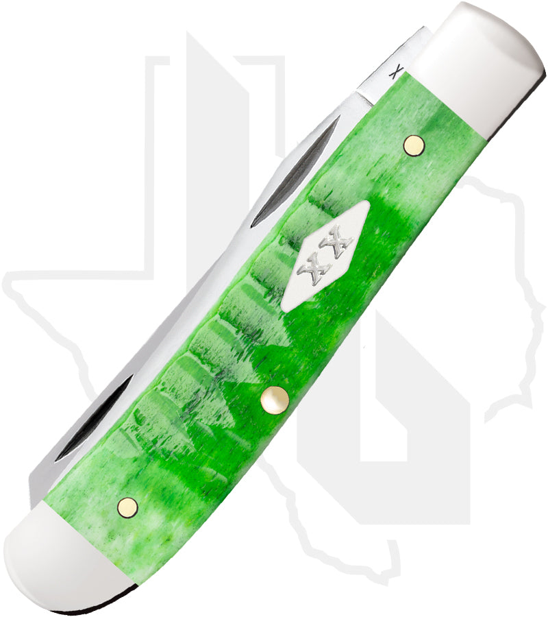 W.R. Case Mini Trapper 11441 - Bright Green Bone, Gator Jig (6207 SS)