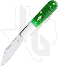 W.R. Case Barlow 11443 - Bright Green Bone, Gator Jig (62009 1/2 SS)
