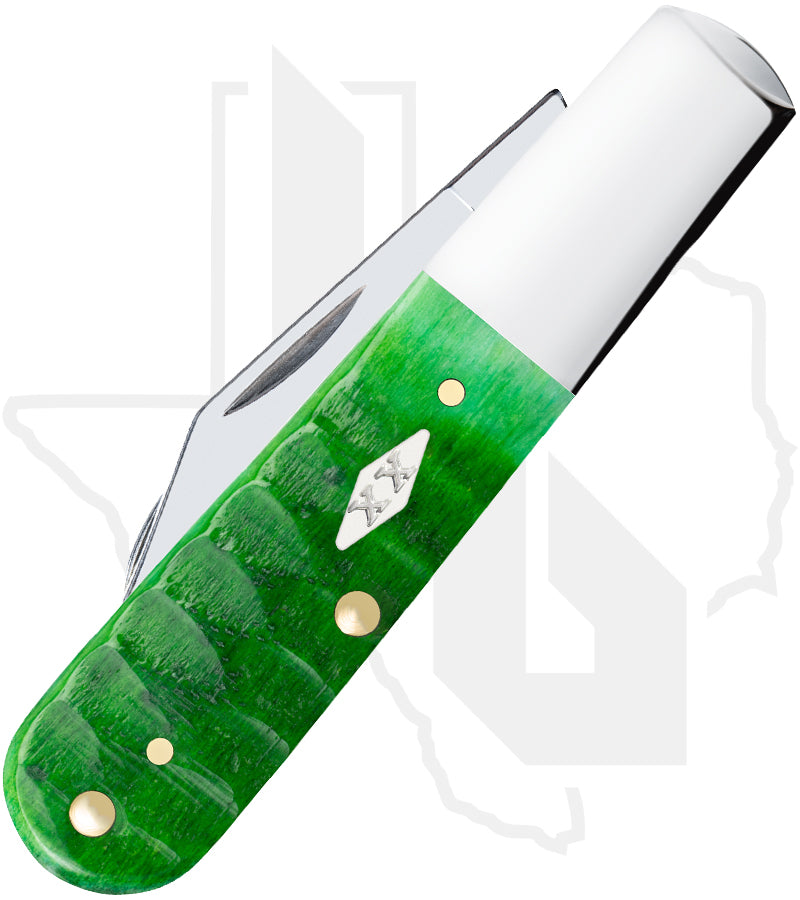 W.R. Case Barlow 11443 - Bright Green Bone, Gator Jig (62009 1/2 SS)