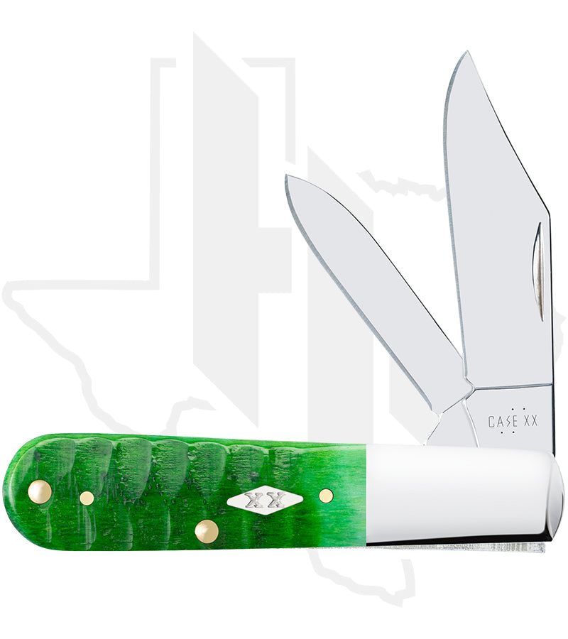 W.R. Case Barlow 11443 - Bright Green Bone, Gator Jig (62009 1/2 SS)