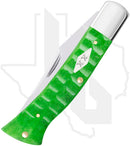 W.R. Case Axe Handle 11445 - Bright Green Bone, Gator Jig (BR61135 SS)