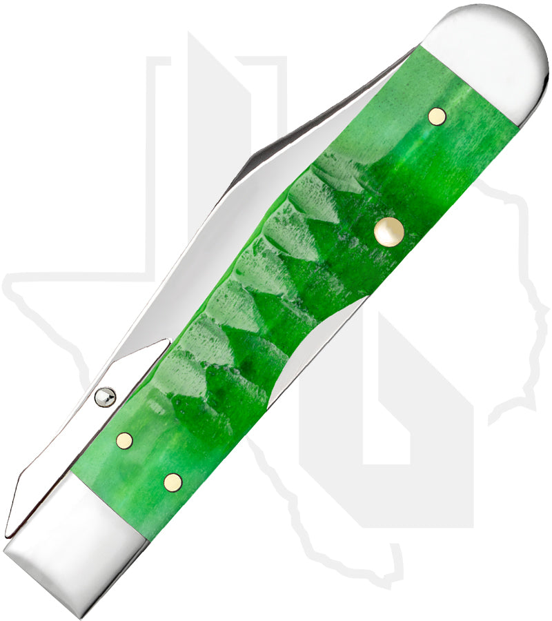 W.R. Case Cheetah Cub 11446 - Bright Green Bone, Gator Jig (611 1/2L SS)