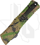 Microtech Signature Series Gen III Combat Troodon 1146-1ODTABKSPLS - Bowie, Green & Tan with Black Splatter
