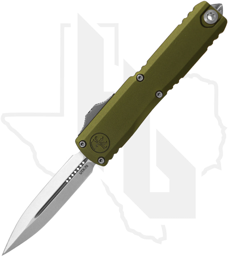 Microtech Gen IV UTX-70 11474-10OD - Double Edge, Stonewashed, OD Green Aluminum