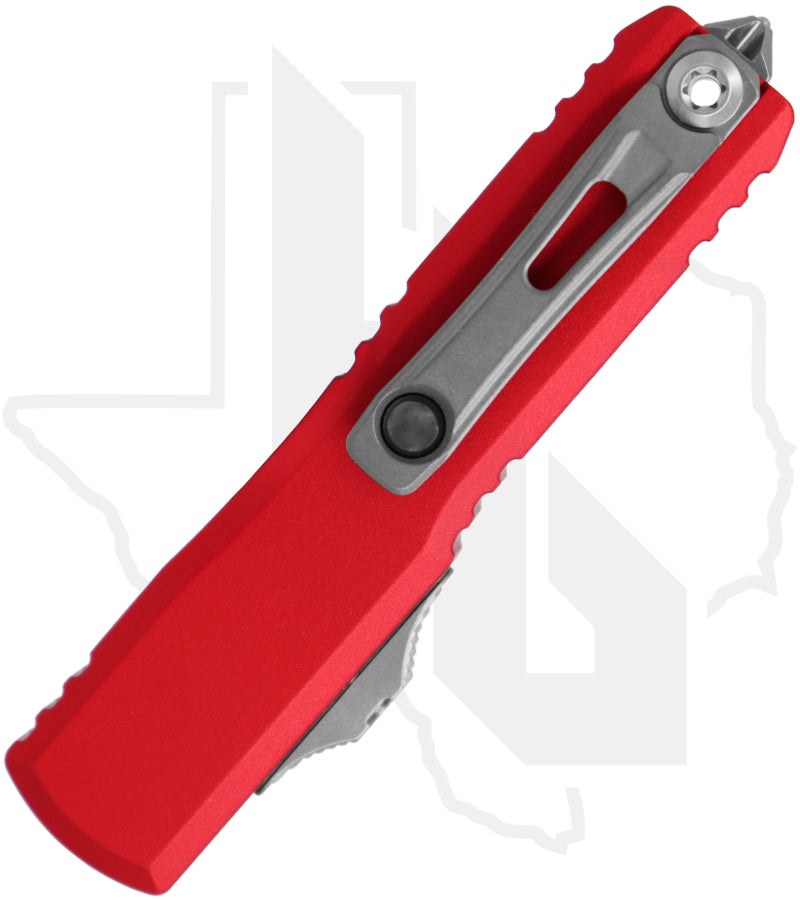 Microtech Gen IV UTX-70 11474-10RD - Double Edge, Stonewashed, Red Aluminum