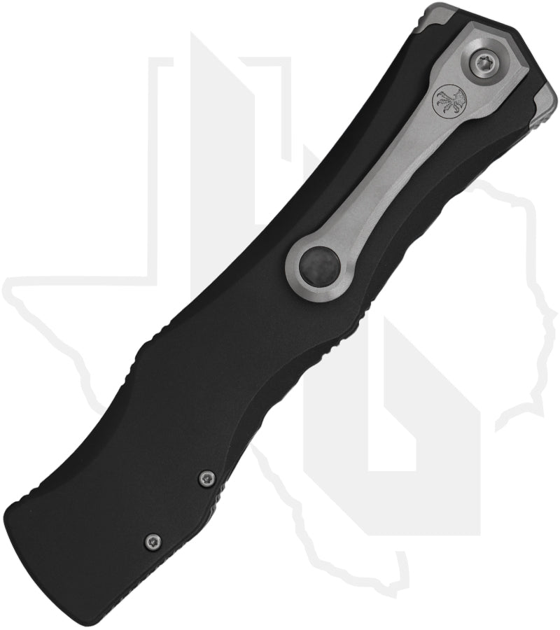 Microtech Marfione Select Halo IV 1150-10MS1 - Single Edge, Stonewashed, Black Aluminum