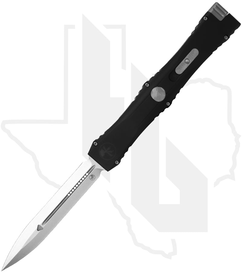 Microtech Marfione Select Nemesis IV 1152-10MS1 - Double Edge, Stonewashed, Black Aluminum