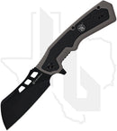 Smith & Wesson Extraction & Evasion Assisted Cleaver 1208414 - Gray/Black Rubberized Aluminum, Black Oxide