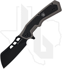 Smith & Wesson Extraction & Evasion Assisted Cleaver 1208414 - Gray/Black Rubberized Aluminum, Black Oxide