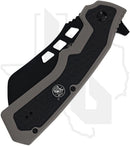 Smith & Wesson Extraction & Evasion Assisted Cleaver 1208414 - Gray/Black Rubberized Aluminum, Black Oxide
