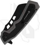 Smith & Wesson Extraction & Evasion Assisted Cleaver 1208414 - Gray/Black Rubberized Aluminum, Black Oxide