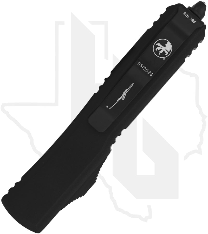 Microtech Ultratech 121-2FRGTODS - Single Edge, Black, Frag Pattern OD Green G-10, Black Aluminum