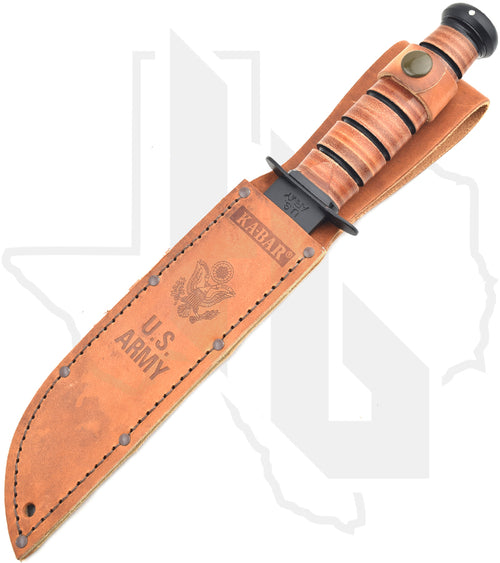 KA-BAR U.S. Army Fighting/Utility Knife 1220 - Brown Leather