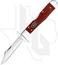 W.R. Case Cheetah Cub 12277 - Dark Red Burlap Micarta, Smooth (1011 1/2L CS)
