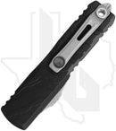 Microtech Gen IV UTX-85 12304TP-10AP - Spartan, Apocalyptic, Black Topographic Deep Engraved Aluminum