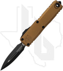 Microtech Gen IV UTX-85 12324-1TA - Double Edge, Black Blade, Tan