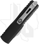 Microtech Gen IV UTX-85 12324-6 - Double Edge, Satin, Black Aluminum