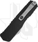 Microtech Cypher II 1241-10 - Single Edge, Stonewashed, Black Aluminum