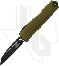 Microtech Cypher II 1241-1OD - Single Edge, Black, OD Green Aluminum