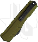 Microtech Cypher II 1241-1OD - Single Edge, Black, OD Green Aluminum