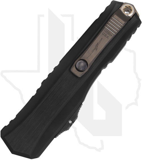 Microtech Marfione Select Cypher II 1242-16MS1 - Double Edge, Baker Forge Coppermai Damascus, Black Aluminum, Tritium Button