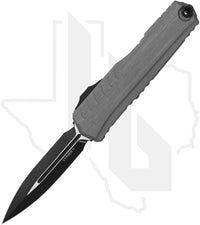 Microtech Cypher II 1242-1NC - Double Edge, Black, Natural Clear Aluminum