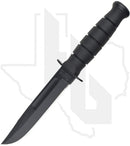 KA-BAR Short Fighting/Utility Knife 1256 - Black Kraton G, Straight Edge