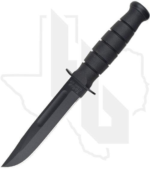 KA-BAR Short Fighting/Utility Knife 1256 - Black Kraton G, Straight Edge