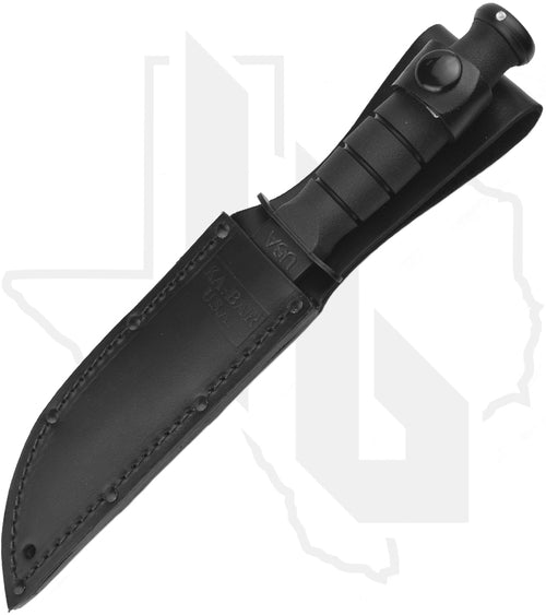KA-BAR Short Fighting/Utility Knife 1256 - Black Kraton G, Straight Edge
