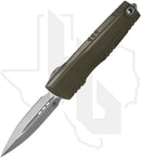 Microtech Signature Series Luminary ZBP 1270-10APMGS - Double Edge, Apocalyptic, Moss Green Aluminum, Tritium Button