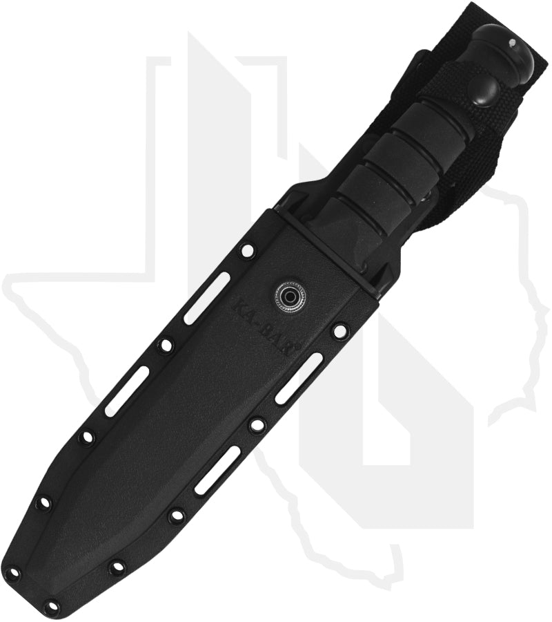 KA-BAR Fighter 1271 - Black Kraton G, Serrated Edge