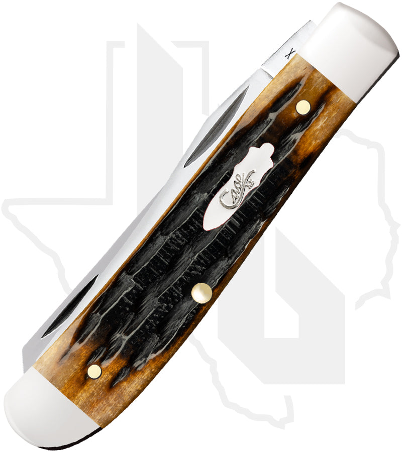 W.R. Case Mini Trapper 12771 - Molasses Bone, Kinfolks Jig (6207 SS)