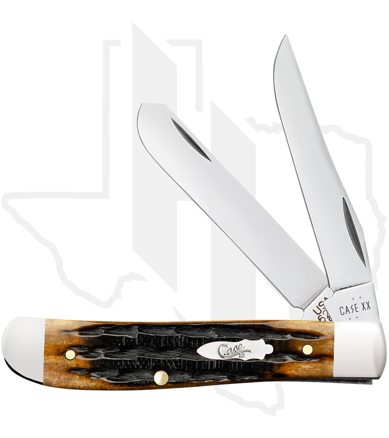 W.R. Case Mini Trapper 12771 - Molasses Bone, Kinfolks Jig (6207 SS)