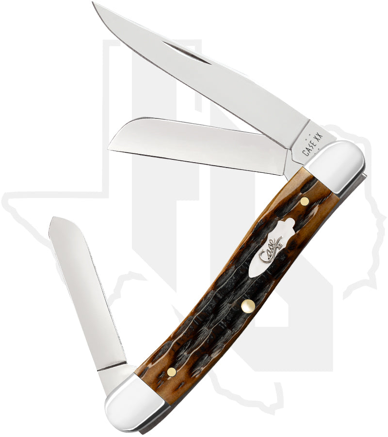 W.R. Case Medium Stockman 12772 - Molasses Bone, Kinfolks Jig (6318 SS)