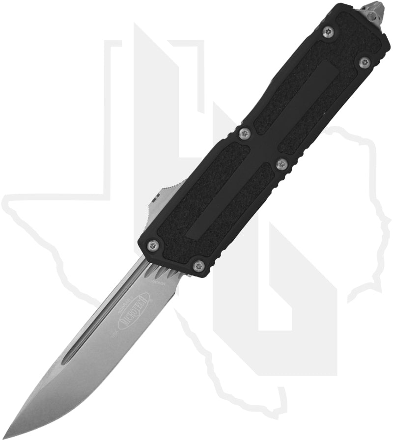 Microtech Gen III Scarab II 1278-10 - Single Edge, Stonewashed, Black Aluminum