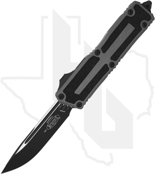 Microtech Gen III Scarab II 1278-1NC - Single Edge, Black, Natural Clear Aluminum