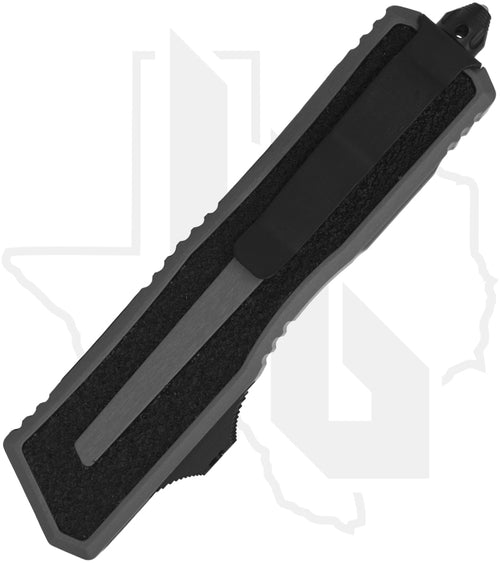 Microtech Gen III Scarab II 1278-1NC - Single Edge, Black, Natural Clear Aluminum