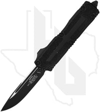 Microtech Gen III Scarab II 1278-1T - Single Edge, Black, Black Aluminum