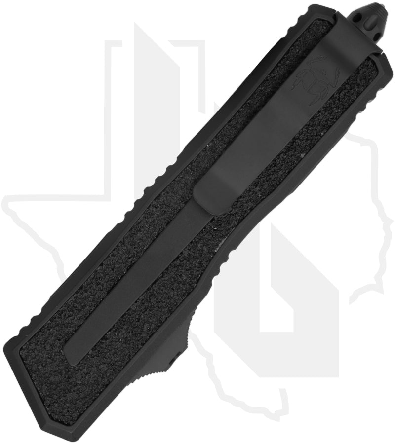 Microtech Gen III Scarab II 1278-1T - Single Edge, Black, Black Aluminum