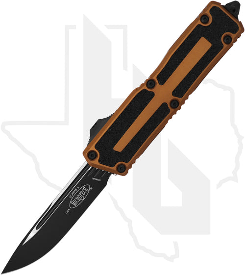 Microtech Gen III Scarab II 1278-1TA - Single Edge, Black, Tan Aluminum
