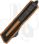 Microtech Gen III Scarab II 1278-1TA - Single Edge, Black, Tan Aluminum