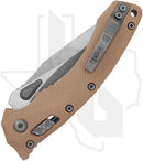 Microtech Amphibian 137RL-10APFLGTTA - Single Edge, Apocalyptic, Fluted Tan G-10