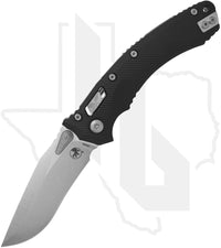 Microtech Amphibian 137RL-10FL - Single Edge, Stonewashed, Fluted Black Aluminum