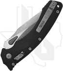 Microtech Amphibian 137RL-11APFL - Single Edge, Apocalyptic, Fluted Black Aluminum