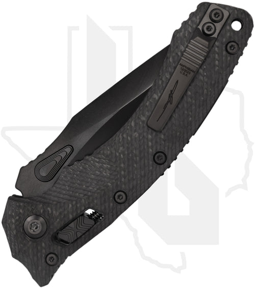 Microtech Signature Series Amphibian 137RL-2DLCTFLCFS - Single Edge, DLC, Fluted Carbon Fiber