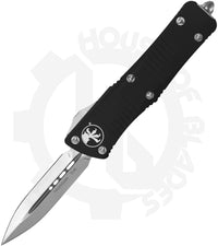 Microtech Troodon 138-10 - Double Edge, Stonewash, Black