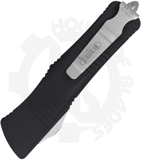 Microtech Troodon 138-10 - Double Edge, Stonewash, Black