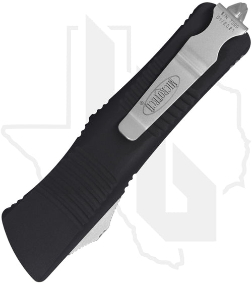 Microtech Troodon 138-10 - Double Edge, Stonewashed, Black Aluminum